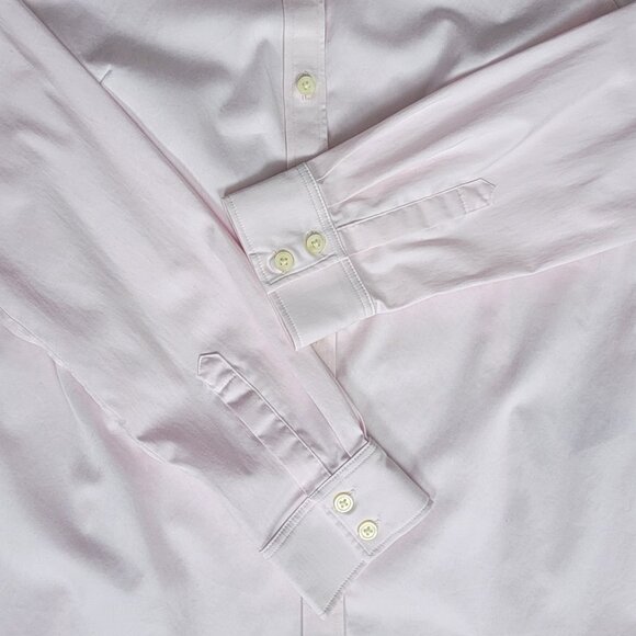 Banana Republic Pink Long-Sleeve Non-Iron Tailored Button Down Shirt - 12 - Picture 4 of 5